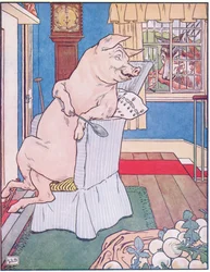 När vargen kom sa han: "Lilla gris, är du redo?